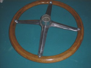 Bottom of finished steering wheel