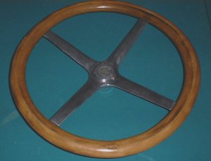 Top of finished steering wheel