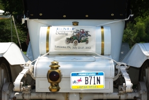 The Hilbush Flanders sports the tour banner on its fuel tank