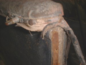 Corner of drivers seat