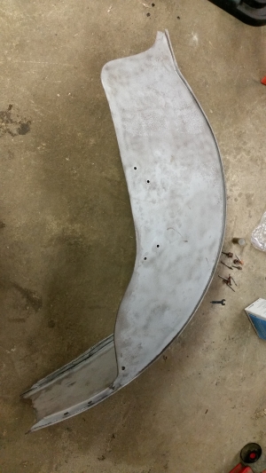 Back side of left fender