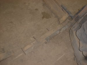 Driver side door threshold.